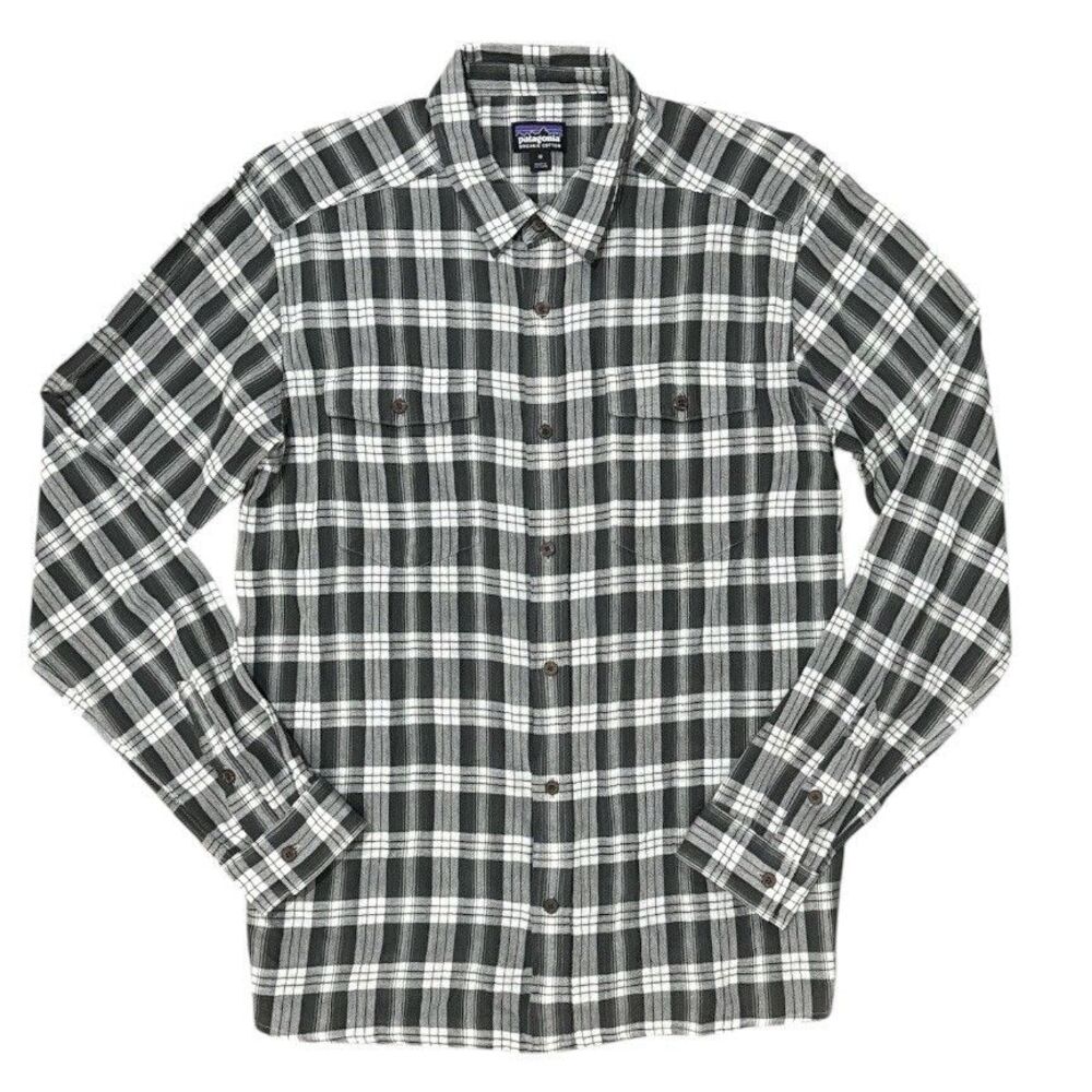 Patagonia Organic Cotton Plaid Flannel Shirt Long Sleeve Button Up M Outdoors